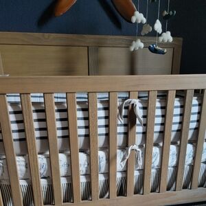 Restoration Hardware Airplane Crib Sheet And Crib Skirt Set